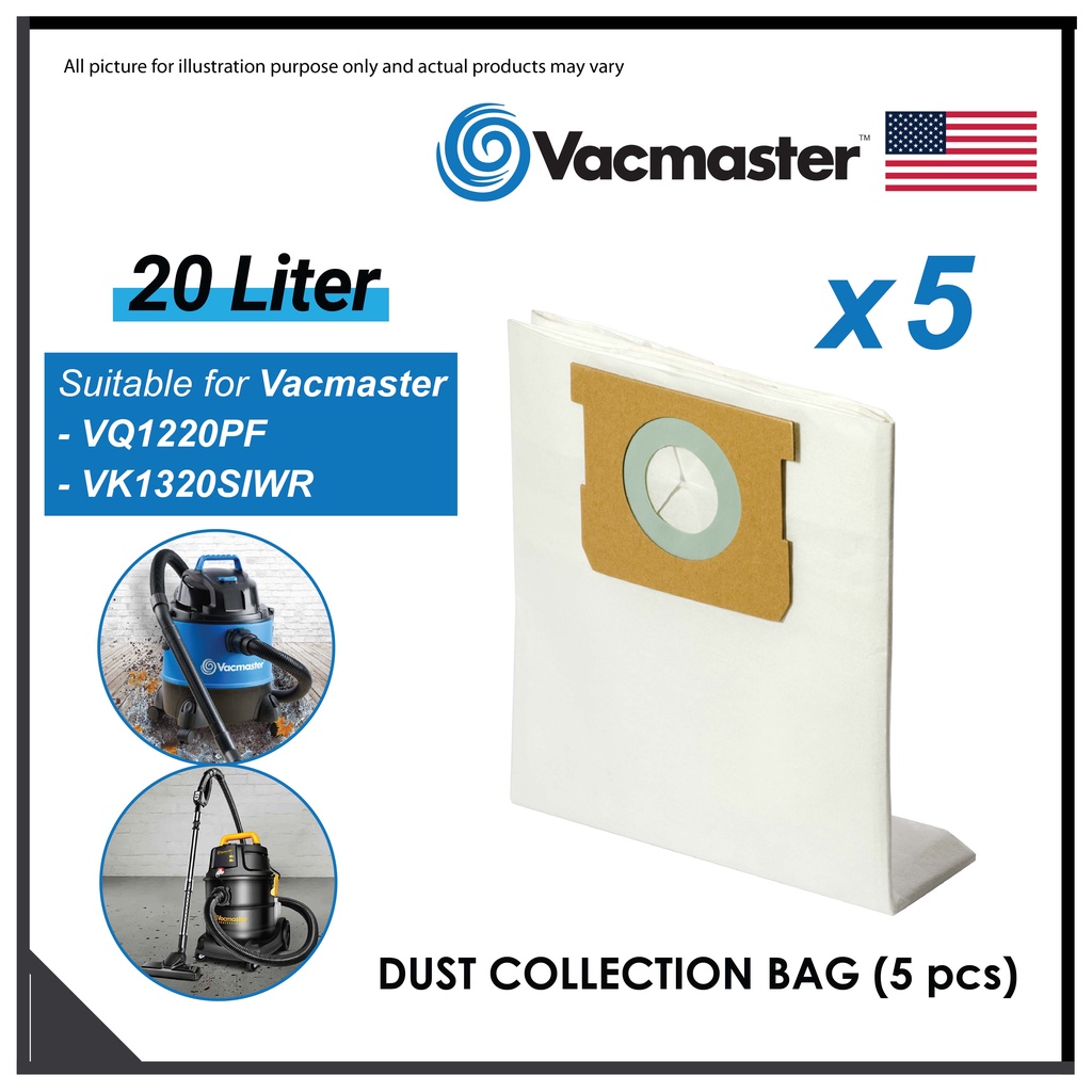 [VACMASTER SPAREPART] VACUUM CLEANER 20L DUST COLLECTION BAG (3 pcs / 5