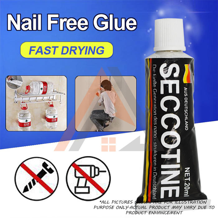 SECCOTINE Sealant Fix Adhesive Glue Free Nail Glue Super Strong Metal Adhesive Sealing Glue 20ML