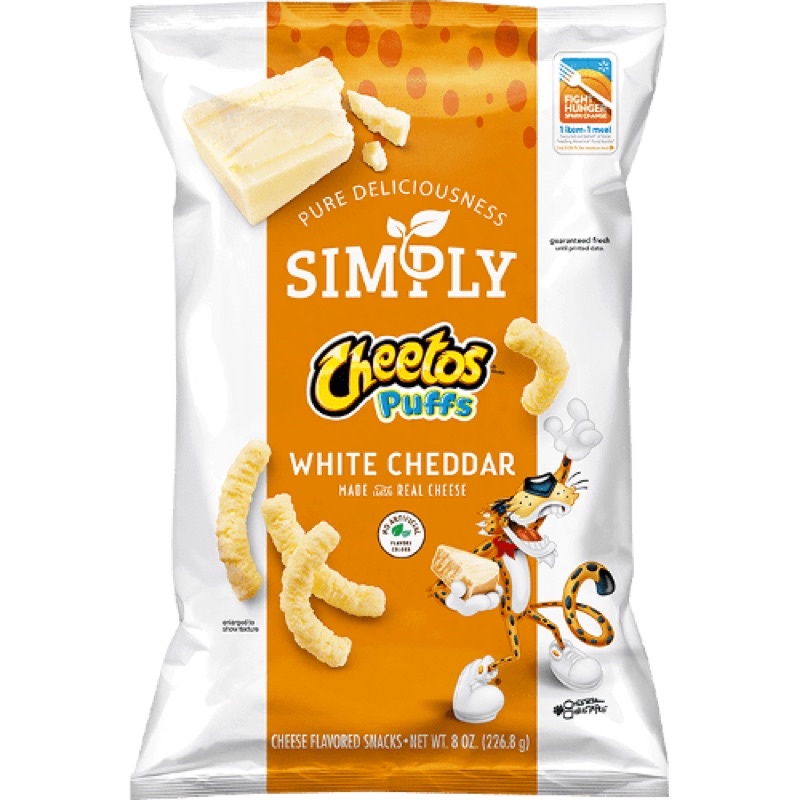 Simply Cheetos Puffs White Cheddar Cheese Flavored Snack 226.8g