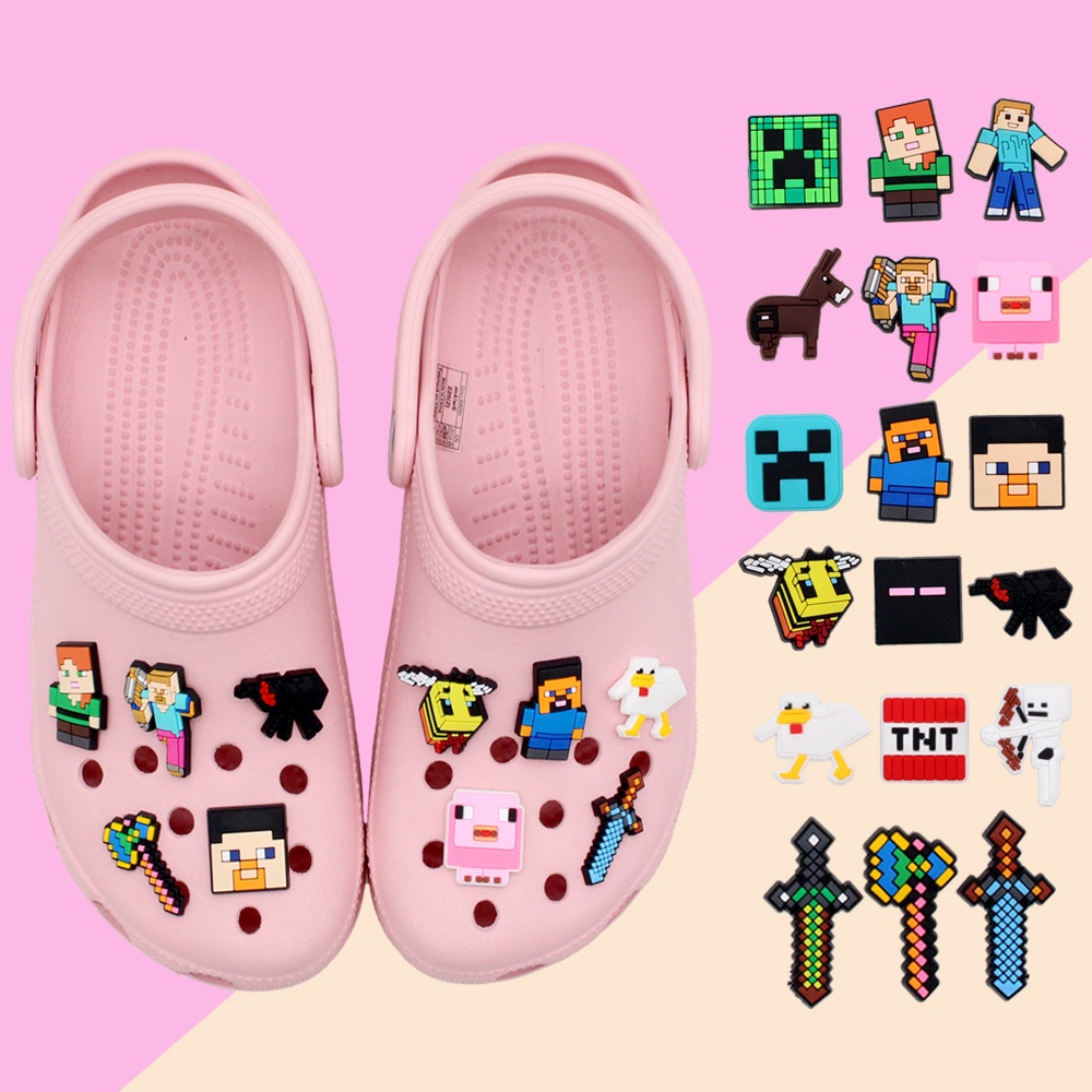 Minecraft Jibbitz cartoon character game slippers DIY garden shoe