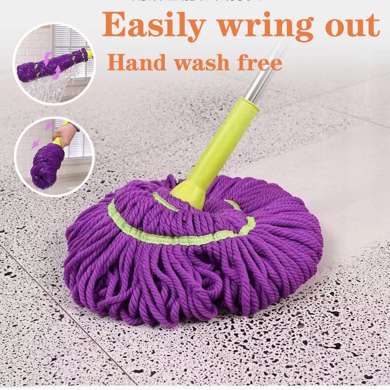 Magic Spinning Mops Set Twist Mop Water Locking Mop No Hand Wash Lantai