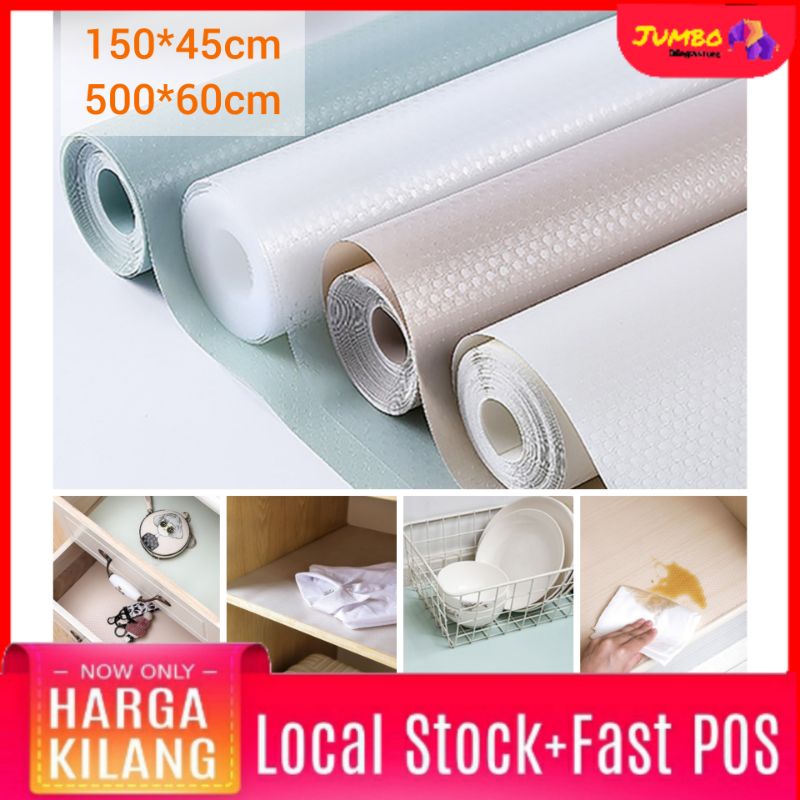 JM (150cm*45cm / 500*60cm) NonSlip Waterproof EVA Drawer Mat Cupboard