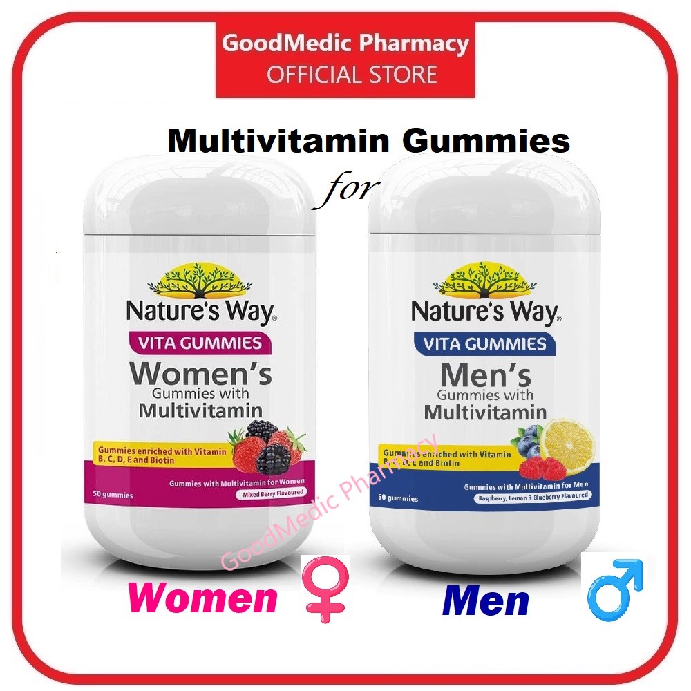 Nature's Way Multivitamin Men's & Women's Vita Gummies (with Vit B, C,D