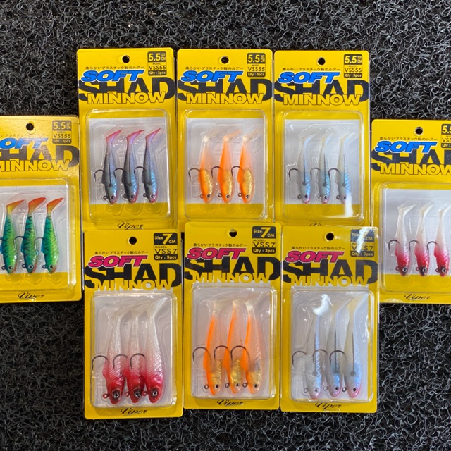 Viper Soft Shad Minnow 5.5cm & 7cm Casting Lures Soft Plastic SP
