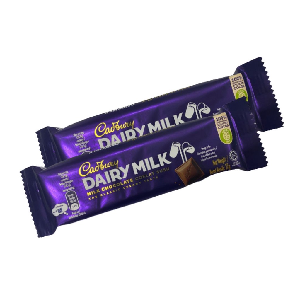 Cadbury Chocolate Dairy Milk 2 x 37g (Twin Pack) Shopee Malaysia