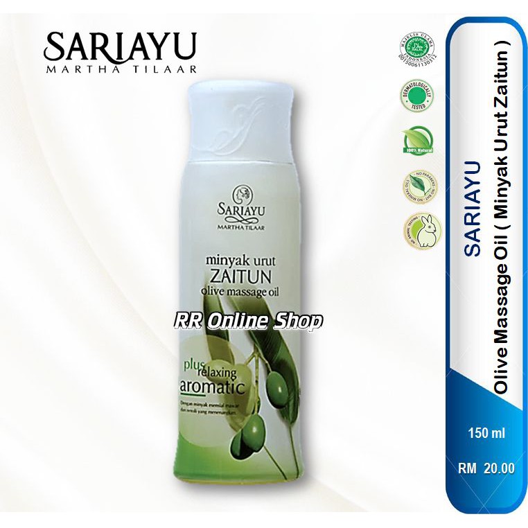 Sariayu Minyak Urut Zaitun (Olive Massage Oil) Plus Relaxing Aromatic