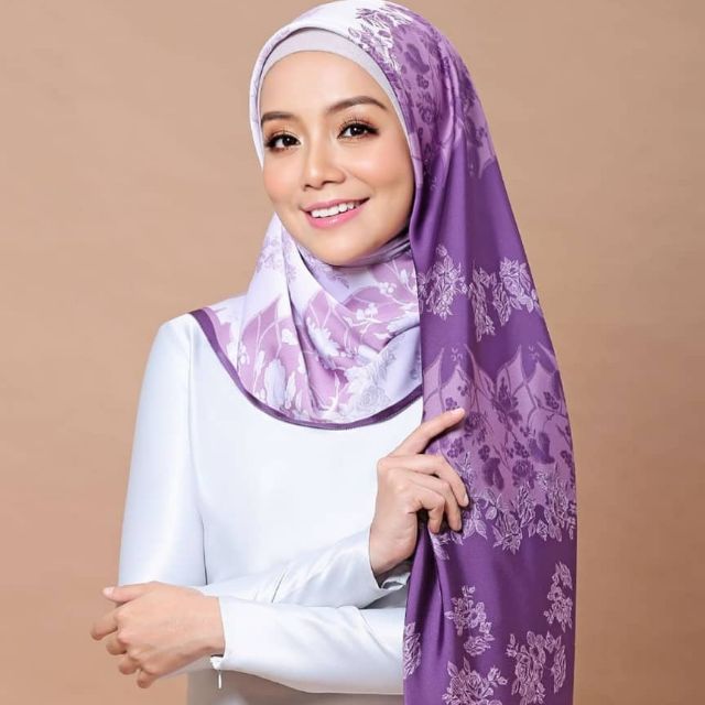 Tudung Bawal Ariani Inspired Square Fading Fleur Shopee