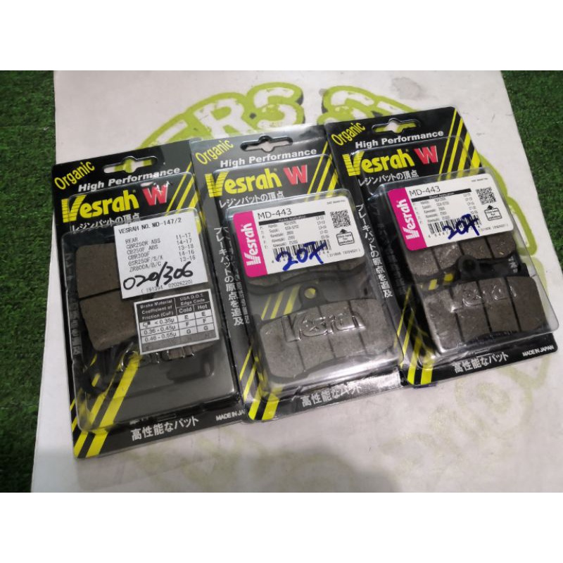 FRONT BRAKE PAD KAWASAKI Z900RS Z800 Z1000 (0306) SUZUKI GSXS750