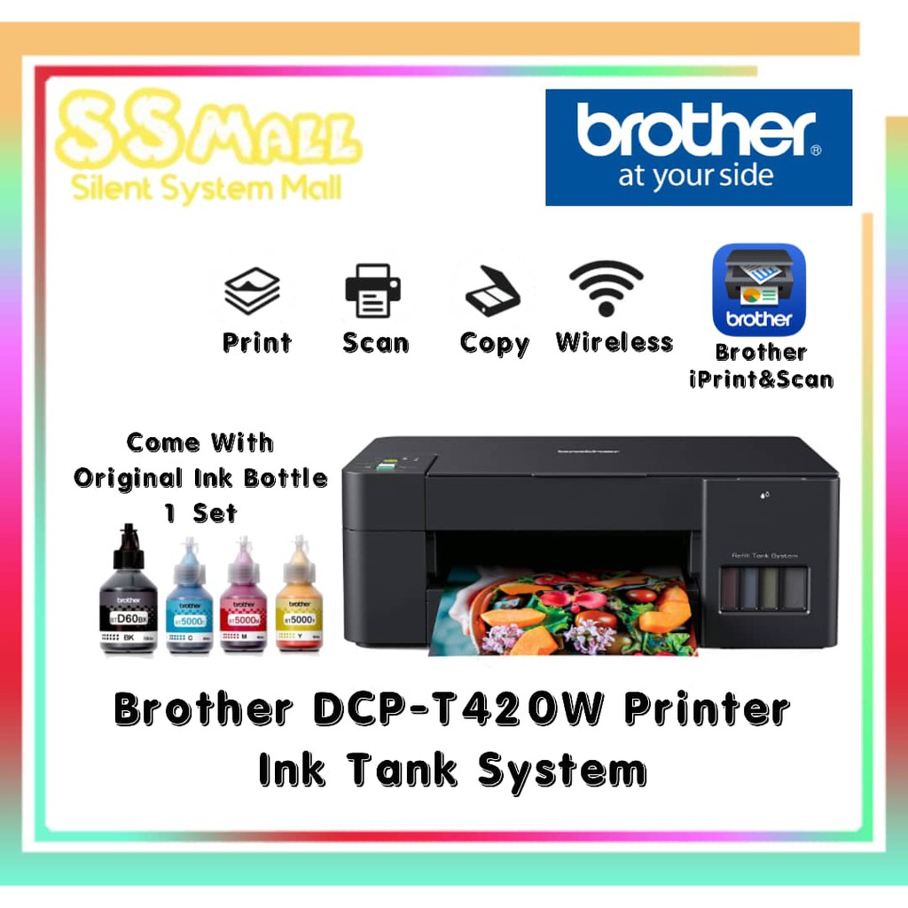 Brother DCPT420w Printer ( Wireless, Print , Scan ,Copy) Shopee Malaysia