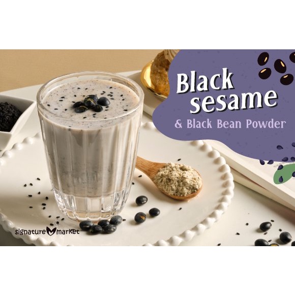 Signature Market Black Sesame & Black Bean Powder (No Added Sugar