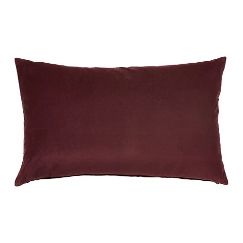 IKEA SANELA Cushion cover, dark red, Size 40x65 cm Shopee Malaysia
