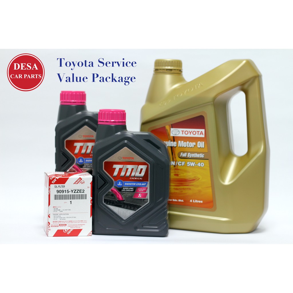 Toyota Service Value Package with Genuine Toyota Full Synthetic Engine