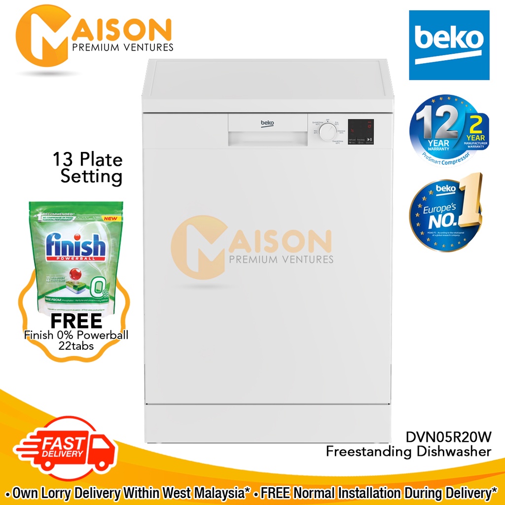 [12.12 Sales] Beko Dishwasher DVN05R20W (Made in Europe) Shopee Malaysia