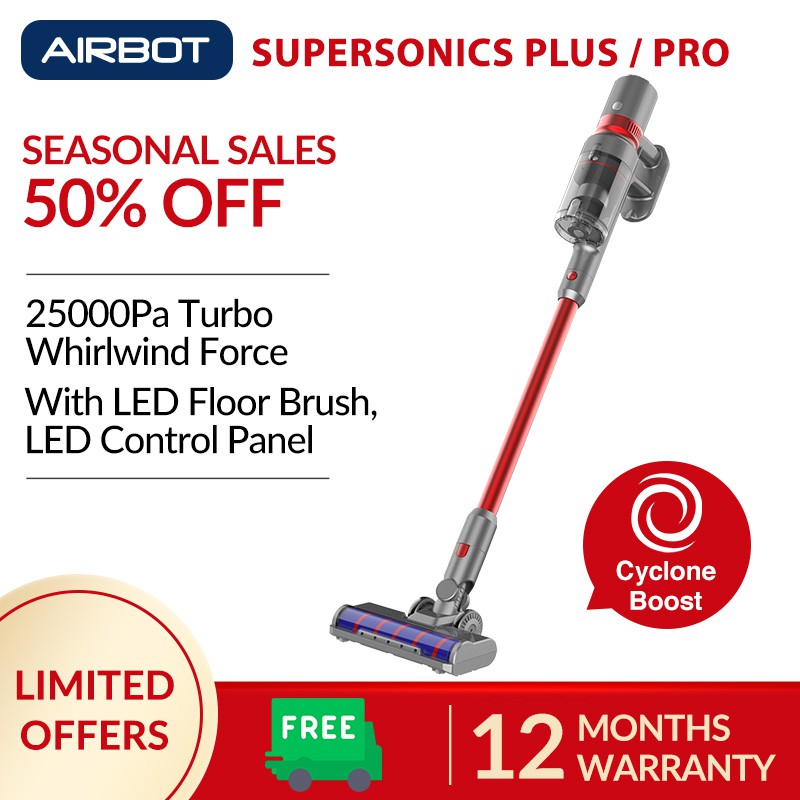Airbot Supersonics Pro / Plus Cordless Vacuum Cleaner 12 Month Warranty