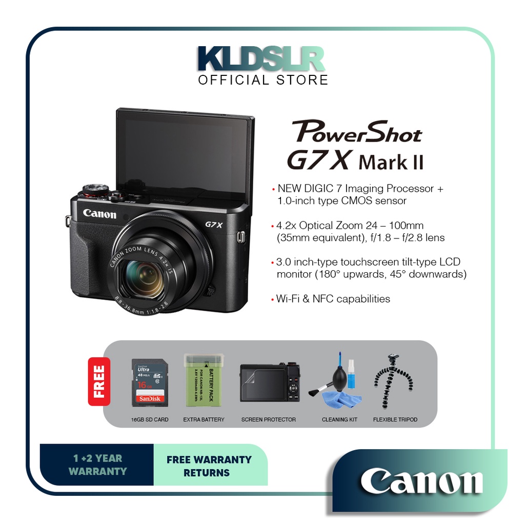 Canon PowerShot G7X Mark II / G7X Mark 2 /G7X II/ G7XII / G7X2 Digital
