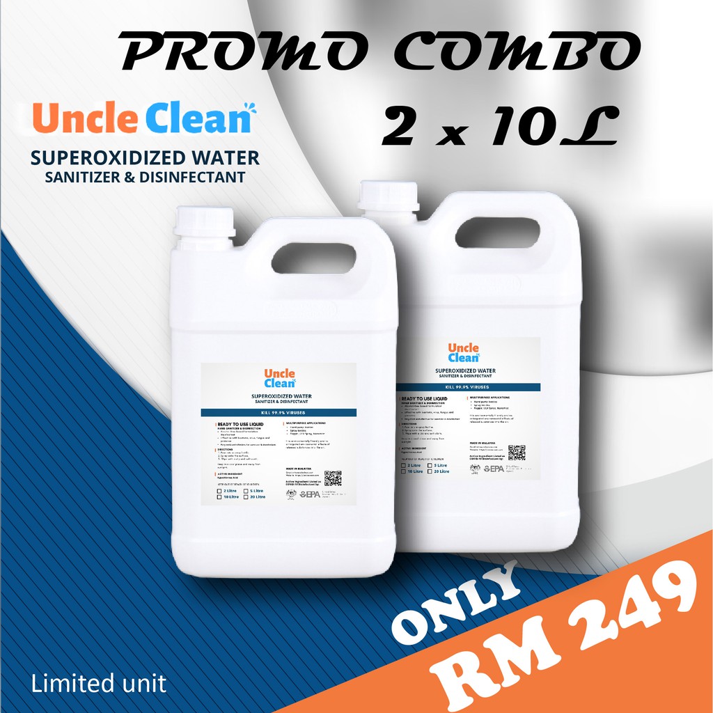 10 Litre Super Oxidized Water Multipurpose Sanitizer & Disinfectant