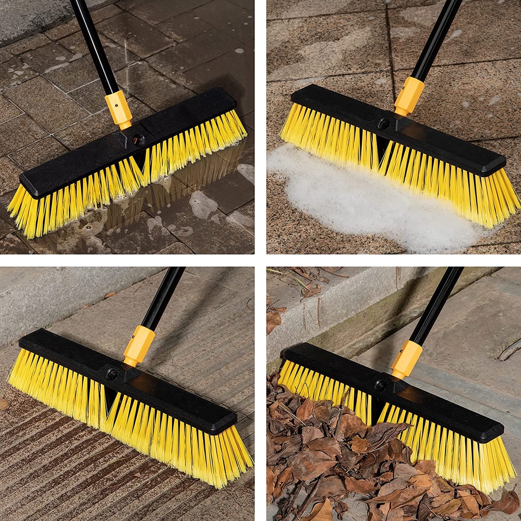 Yocada 45cm/60cm Push Broom HeavyDuty Outdoor Commercial Broom Brush