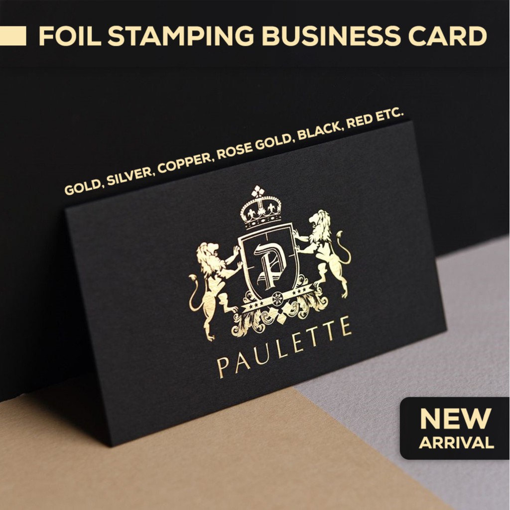 Hot stamping foil business card Shopee Malaysia