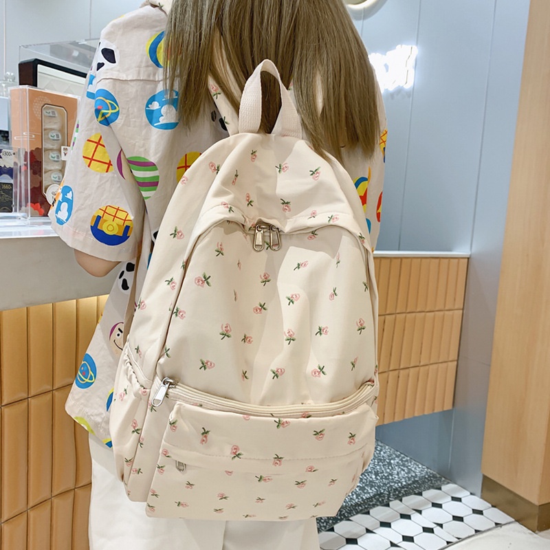 Student Largecapacity Printed Schoolbag Ladies Backpack Travel Bag
