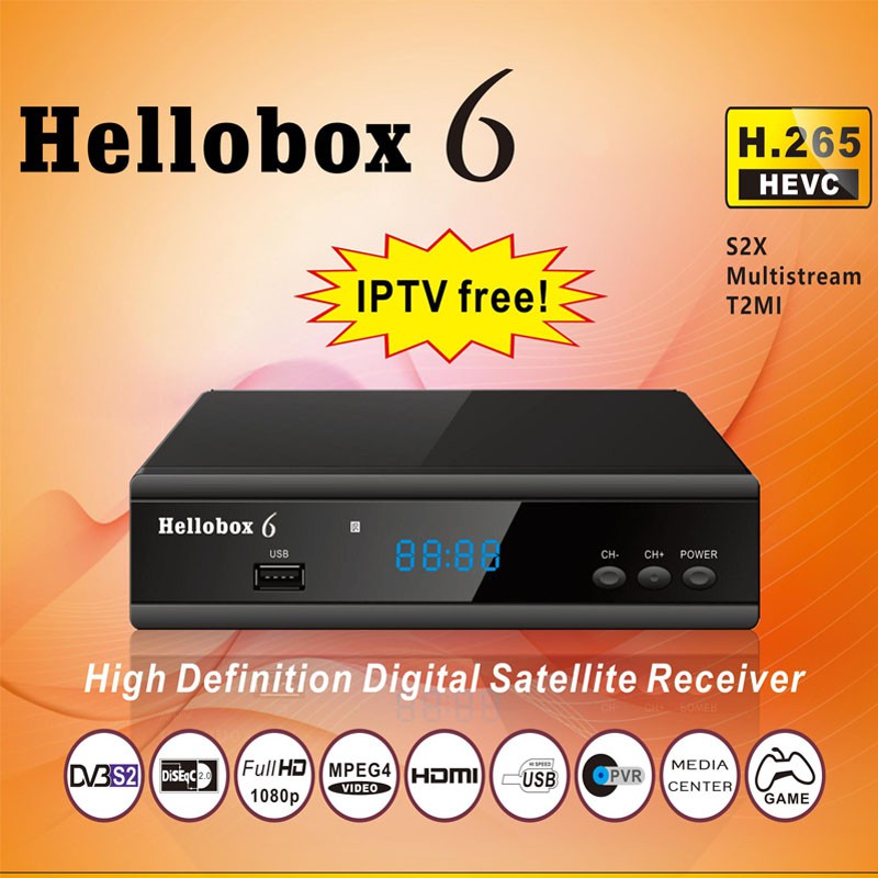 Hellobox 6 New product launch H.265 1080P Full HD Satellite Receiver TV BOX Decoder Shopee