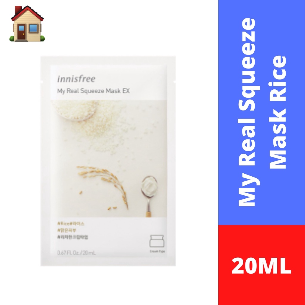 Innisfree My Real Squeeze Mask Rice (20ml) Shopee Malaysia
