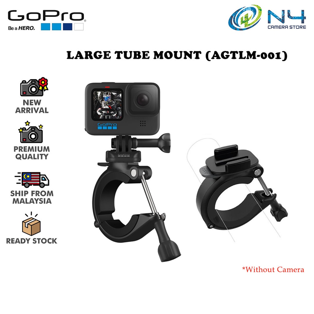 GoPro Large Tube Mount AGTLM001 For Roll Bars Pipe More Shopee Malaysia