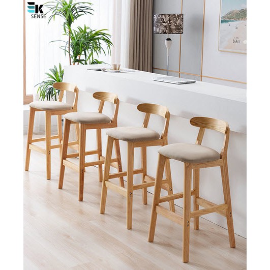 Home Solid Wood Bar Chair Bar Stools Seat Height 62cm/72cm/82cm (1