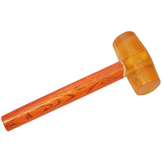 MKR Rubber Hammer Transparent Installation Hammer with Wooden Handle