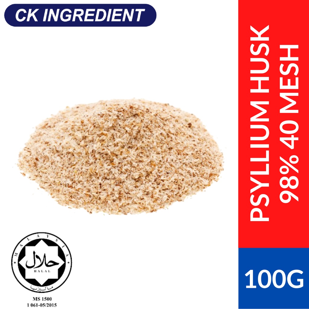 Psyllium Husk 98 40 Mesh 100g Halal Certified Shopee Malaysia