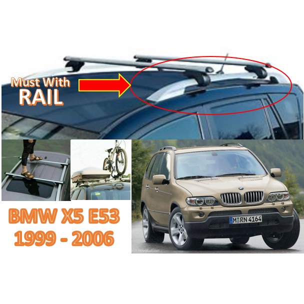 BMW X5 E53 1999 2006 New Aluminium universal roof carrier Cross Bar