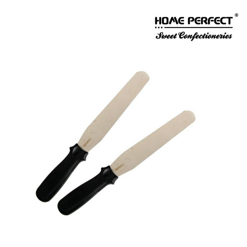 HOME PERFECT FLAT SPATULA W/PLASTIC HANDLE / ICING SPATULA STAINLESS