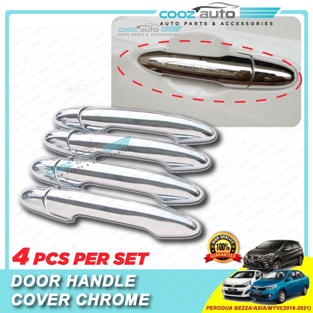 Perodua Myvi 2018 2022 Bezza Axia Door Handle Cover Chrome Protector