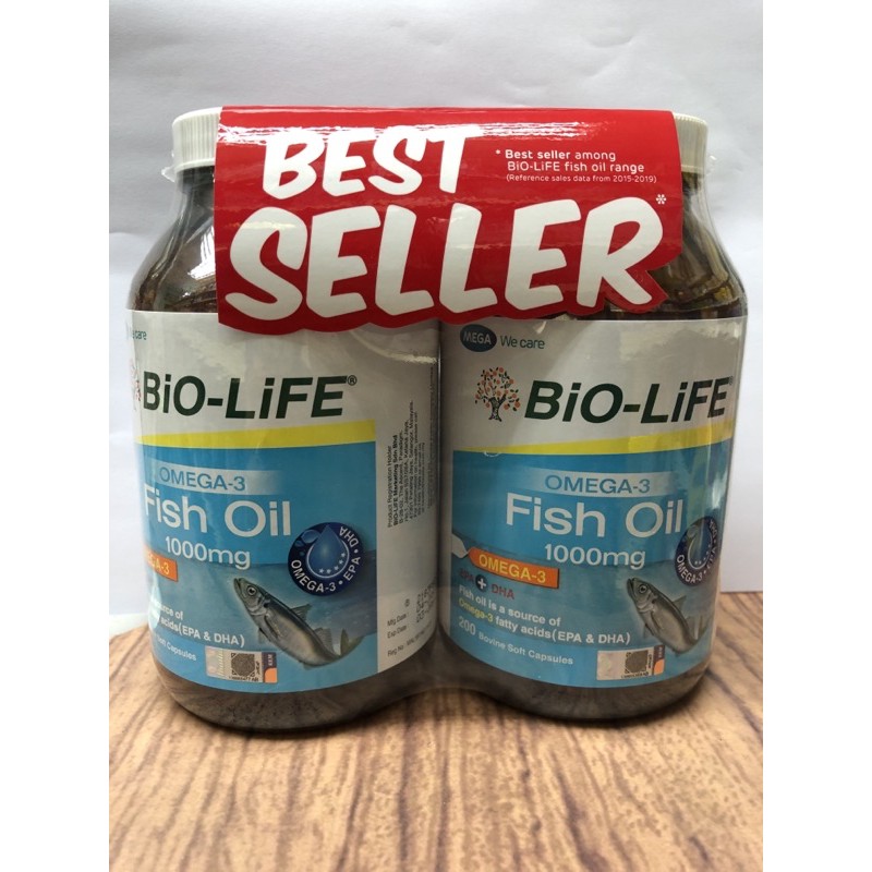 BioLife Fish Oil 1000mg (2 x 200 capsules) Shopee Malaysia