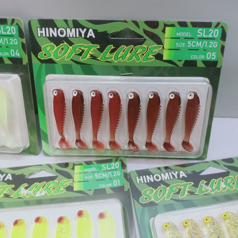 Hinomiya SL20 soft lure 5cm/1.2g soft plastic fishing lure Shopee