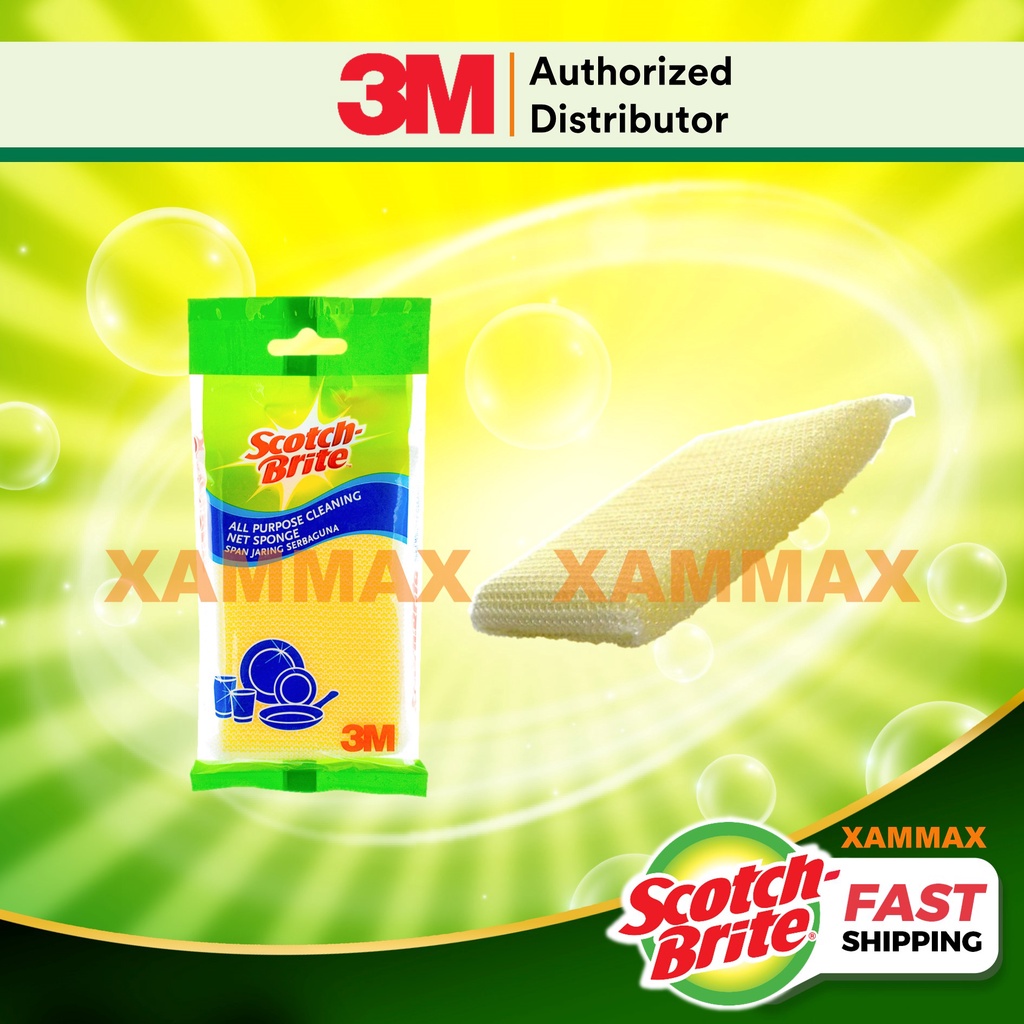 3M Scotch Brite All Purpose Cleaning Net Sponge (1pcs/pack / Kitchen