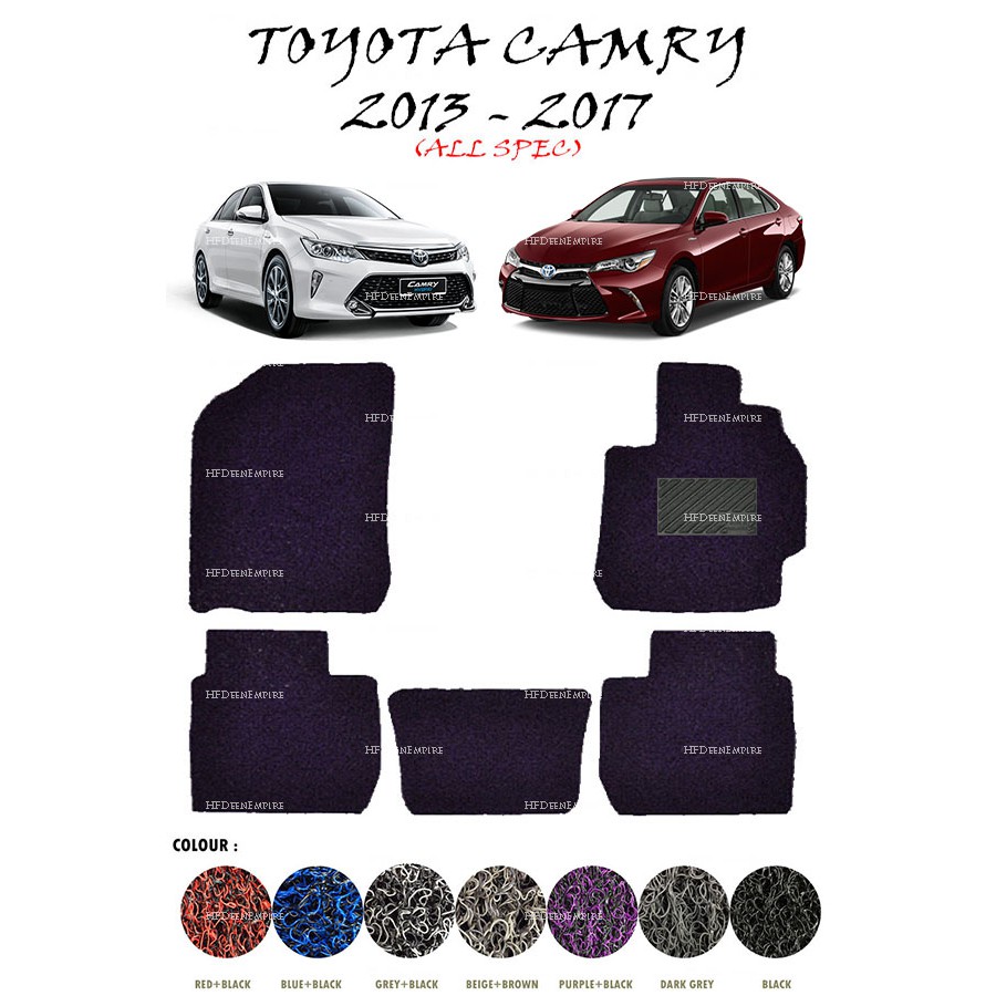 Carpet Toyota Camry 20132017 (18mm) Shopee Malaysia