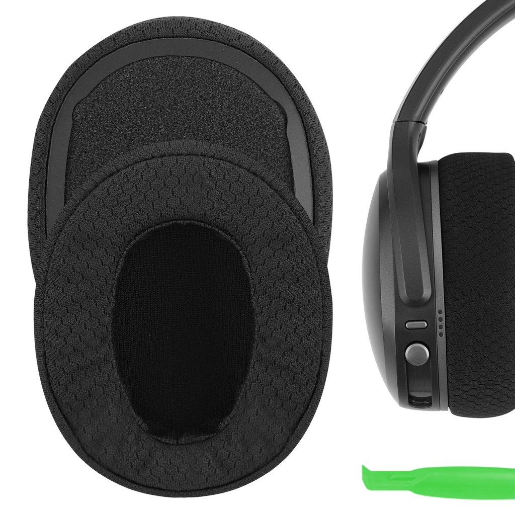 Geekria Comfort Mesh Fabric Replacement Ear Pads for Skullcandy Crusher Wireless, Crusher Evo