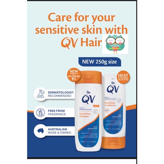 EGO QV Nourishing Hair Shampoo 250g & Ego QV Nourshing Conditioner 250g