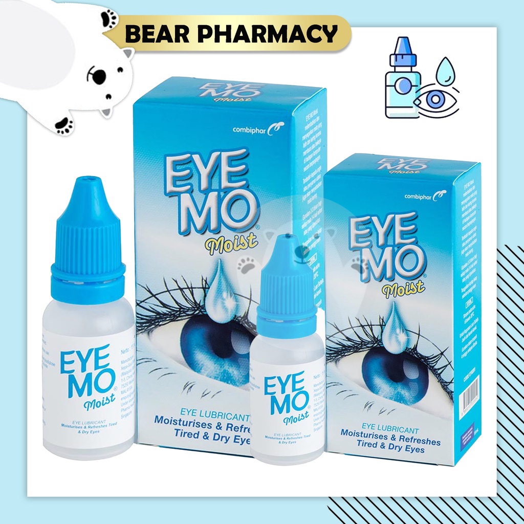 EYE MO Moist Eye Lubricant Eye Drops 7.5ml/ 15ml Dry Eyes, Tired Eyes