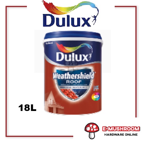 18L Dulux Weathershield Roof Paint ICI Roofshield Reflect Heat Cat Atap