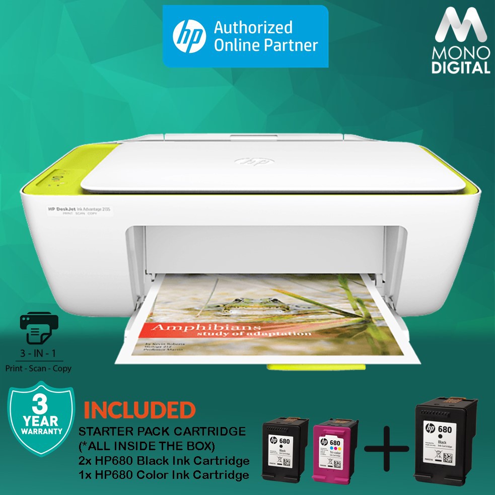 HP Printer 2135 Deskjet Ink Advantage Home Use All In One Printer