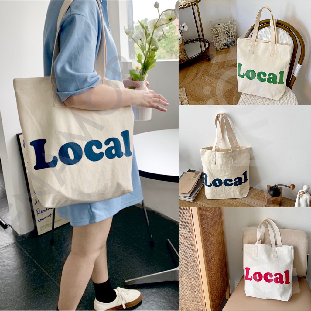 🥑 LOCAL TOTE BAG 🥑 KOREAN TOTE BAG SHOULDER CANVAS BAG 🥑 Shopee Malaysia
