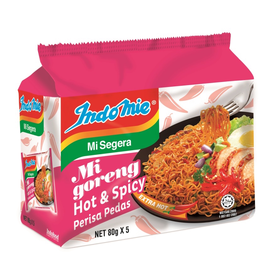 Indomie Mi Goreng Hot & Spicy Fried Noodle (5 x 80g) Shopee Malaysia