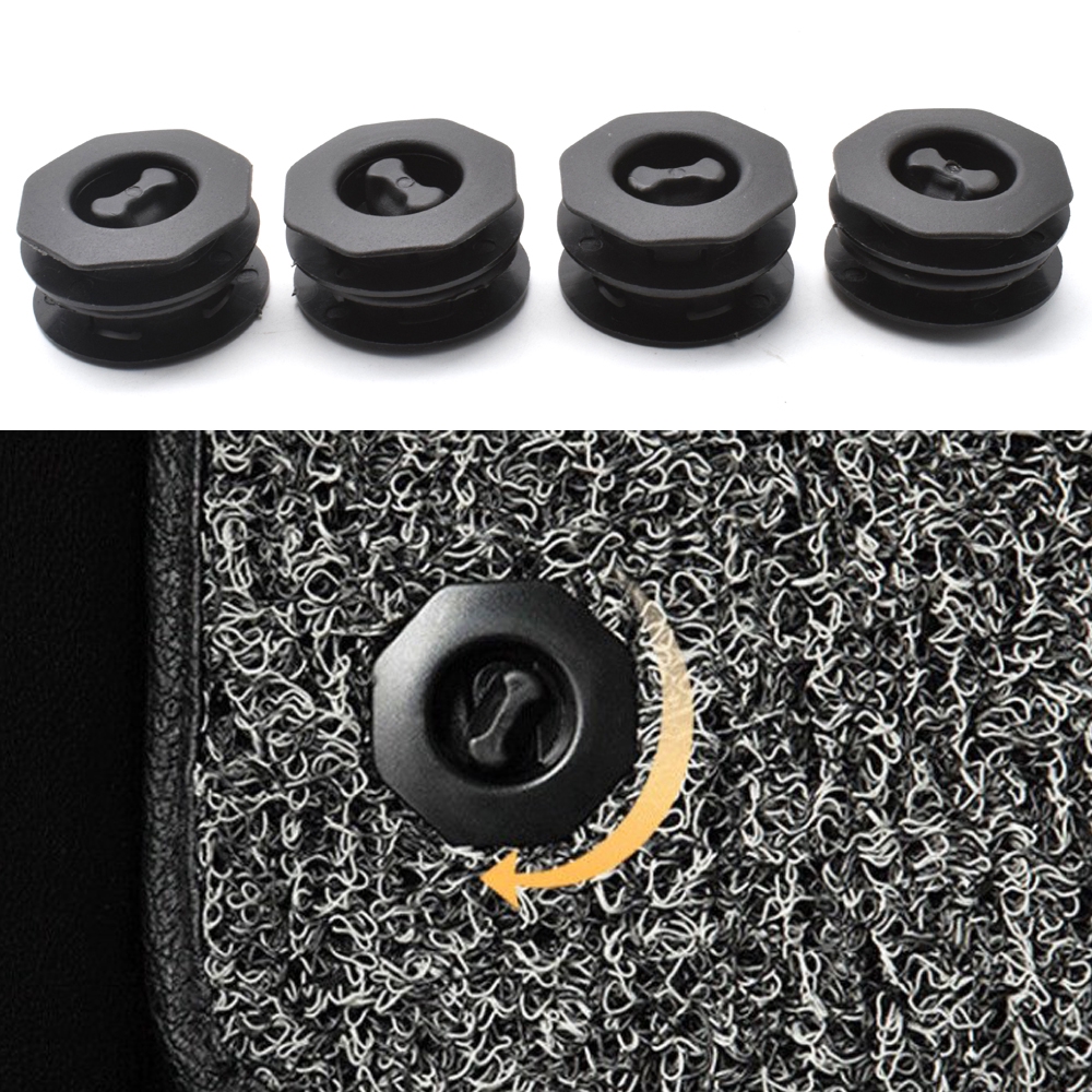 4x Universal Car Floor Mats Clips Auto Carpet Fixing Grip Clamps