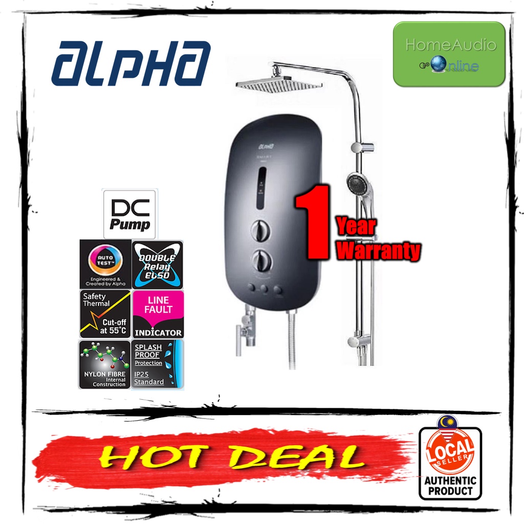 Alpha Water Heater Smart 18i Rain Shower Plus Shopee Malaysia