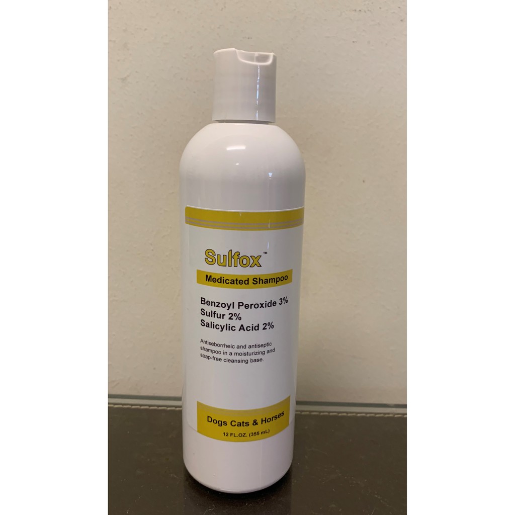 PHS Sulfox Benzoyl Peroxide Antifungal Shampoo 355ml for Dogs + Cats