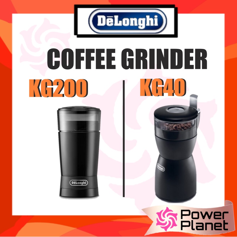 Delonghi KG200 Coffee Bean Grinder 170W / KG40 Coffee Grinder + Spice Grinder Stainless Steel