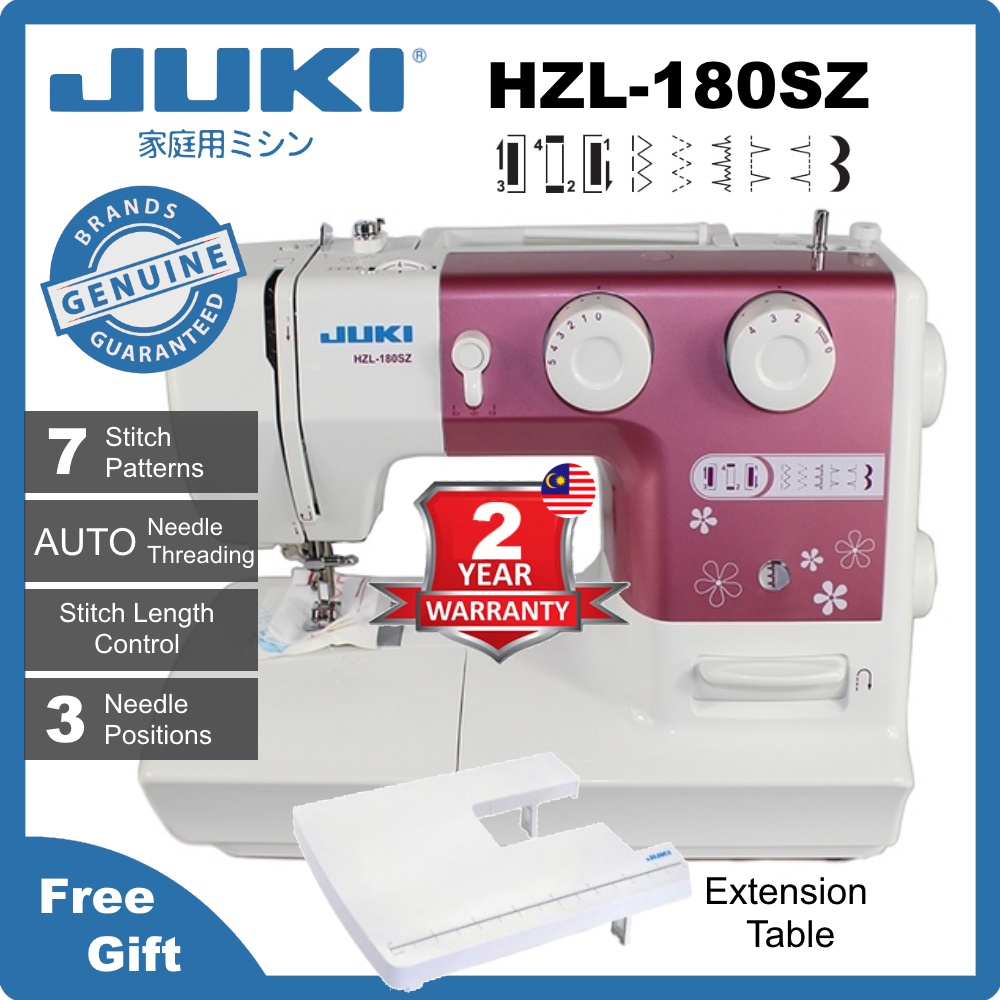 Juki HZL180SZ Sewing Machine + Extension Table (100 Genuine Juki brand) 2 Year Warranty
