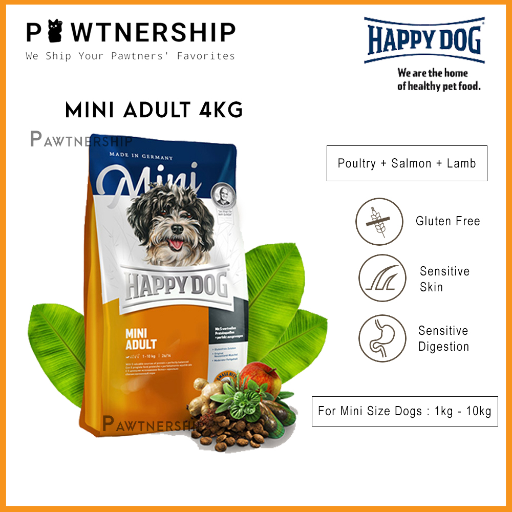 Happy Dog Dry Dog Food Mini Adult 4 kg Happy Dog / Dog Food / Dog Dry