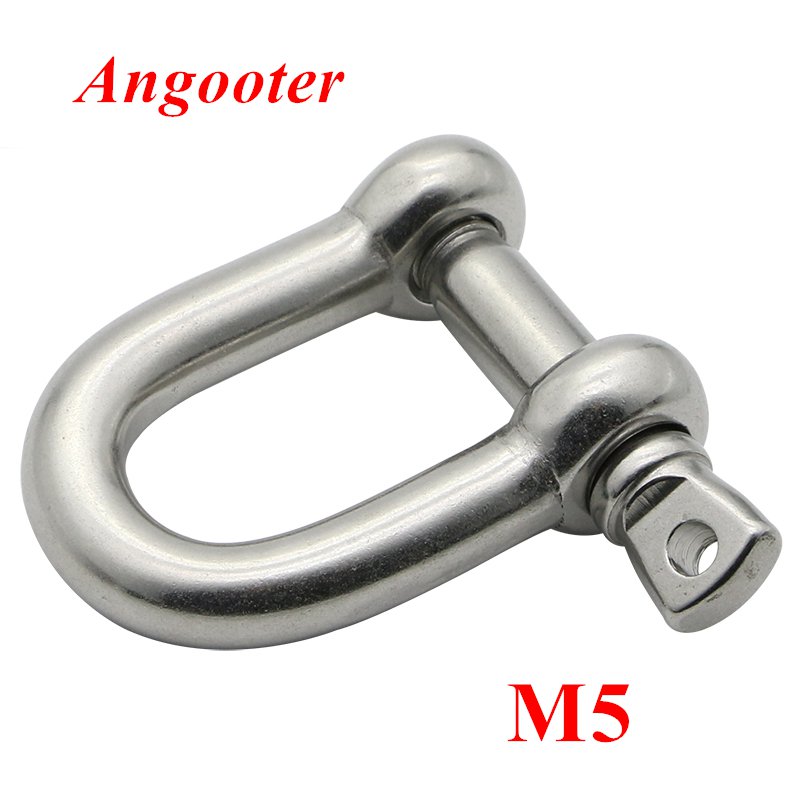 10pcs M5 Straight D shackle 304 stainless steel D Type Rigging Chain